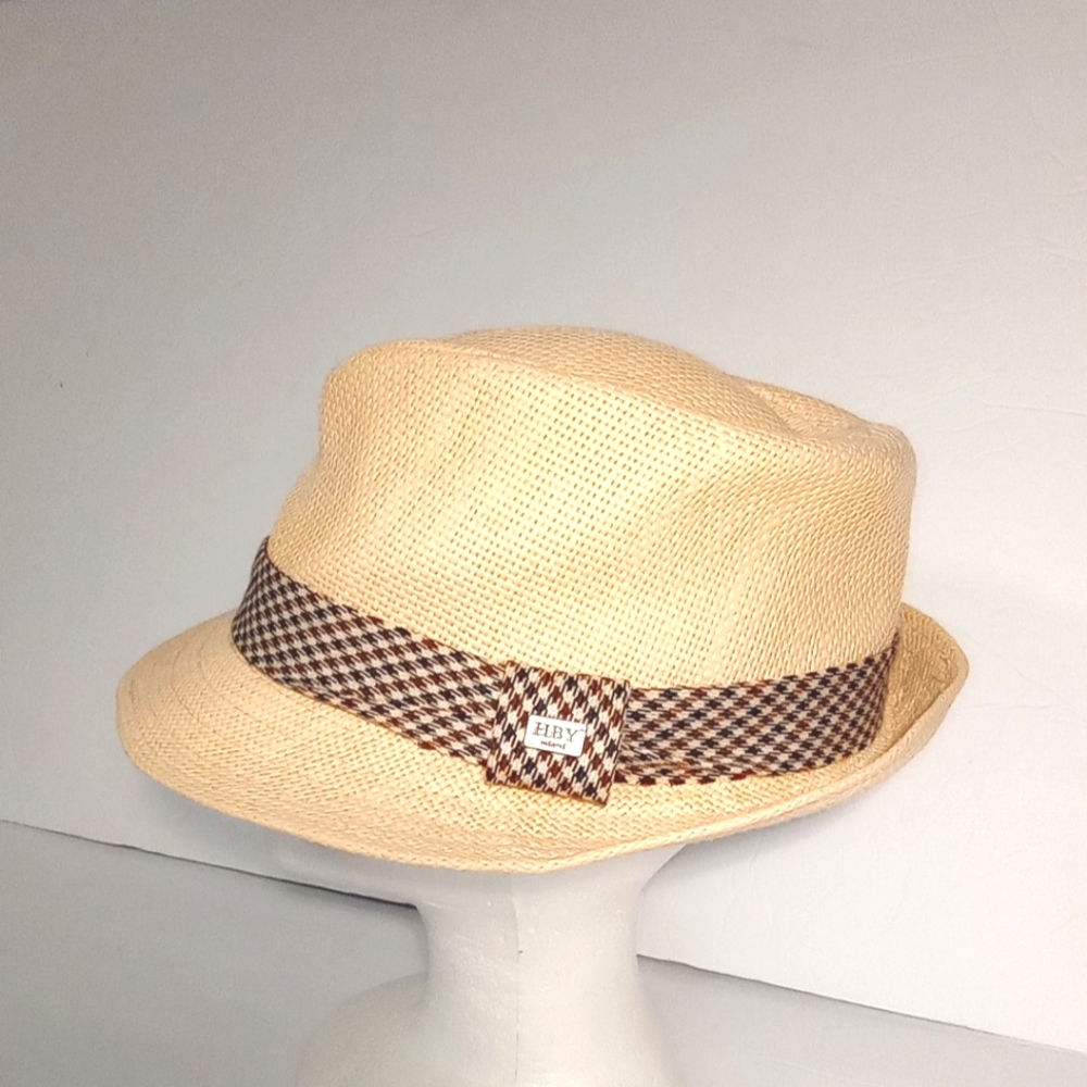HBY Miami LLC Fedora 100% Paper Straw Ivory Unisex Hat Size M